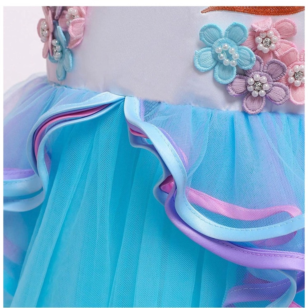 Girls Unicorn Costume Princess Long Maxi Dress NWT - Picture 4 of 7